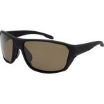 Archie Polarised Wrap Around Sunglasses - Black Brown